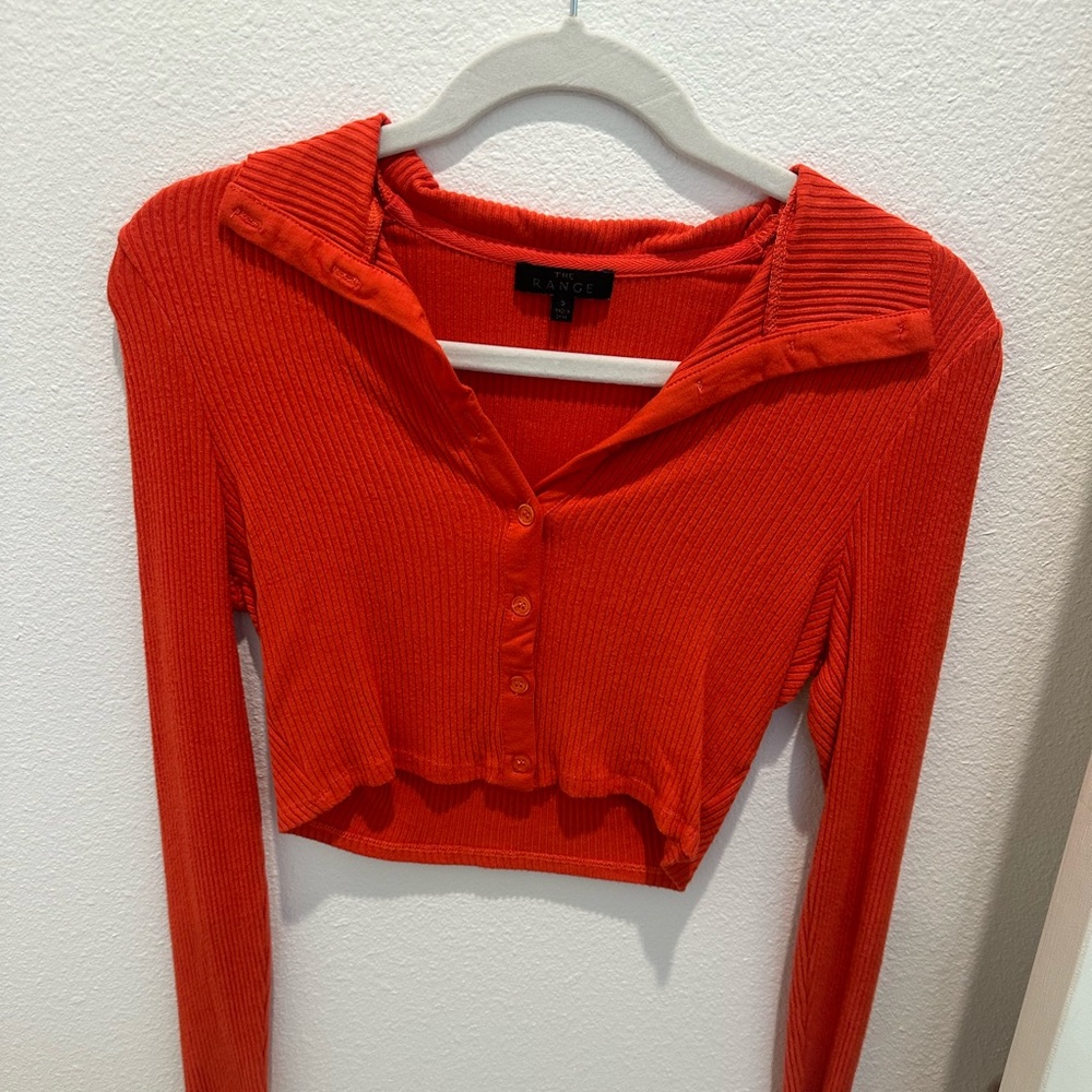 The Range Cropped Buttondown Turtleneck - image 3